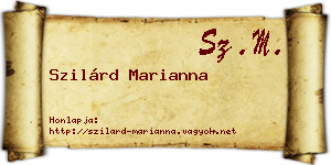 Szilárd Marianna névjegykártya