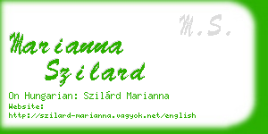 marianna szilard business card