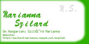 marianna szilard business card